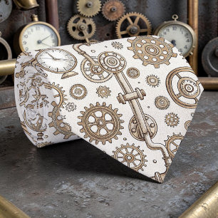 Steampunk Industrial Custom Necktie Tie