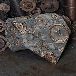 Steampunk Industrial Custom Necktie Tie