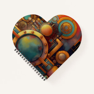 Steampunk Industrial Geometry Art Notebook