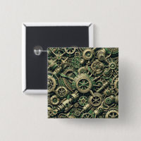 Steampunk Industrial Green Clockwork Gears
