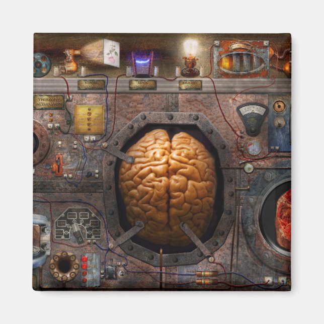 Steampunk - Information overload Magnet (Front)