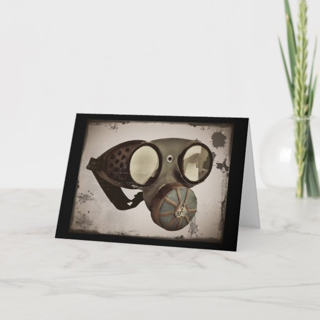 Steampunk Inspired Goggles Card (Front)