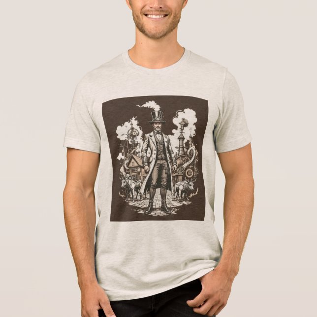 Steampunk Inventor Tri-Blend Shirt (Front)