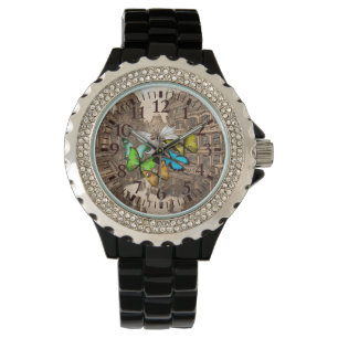 Steampunk Iridescent Butterflies Watch