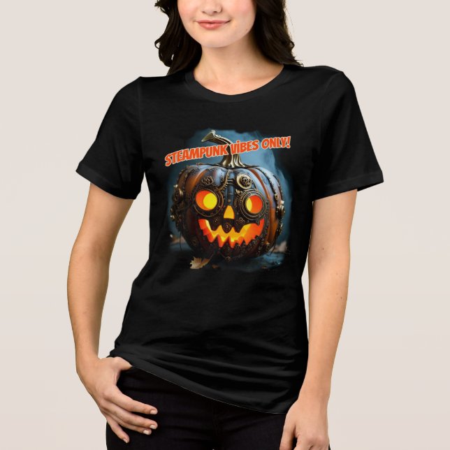 Steampunk Jack-o'-lantern Tri-Blend Shirt (Front)