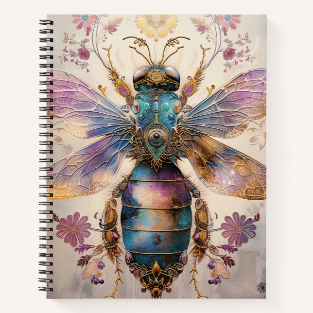 Steampunk Jewel Beetle Fantasy Art (2) Notebook (Front)