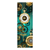 Steampunk Jewellery Watch on a Green Background