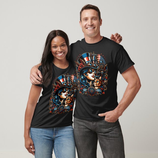 Steampunk July 4th T-Shirt (Unisex)