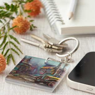 Steampunk Junk Yard Key Ring