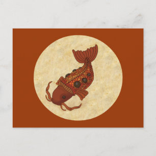 Steampunk Koi Postcard