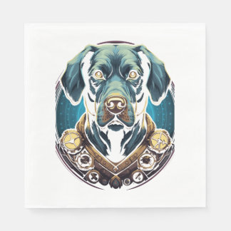 Steampunk Labrador Classic T-Shirt Napkin