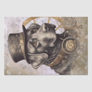 Steampunk Labrador Dog Tissue Paper