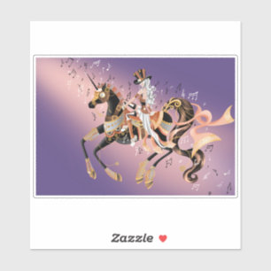 Steampunk Lady and Mechanical Horse 