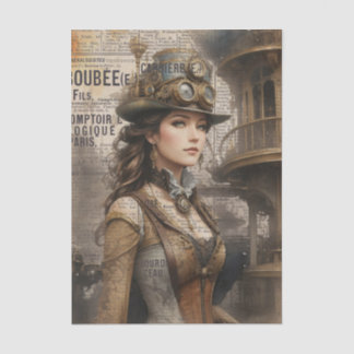 Steampunk Lady, Victorian Woman Ephemera Tissue Paper