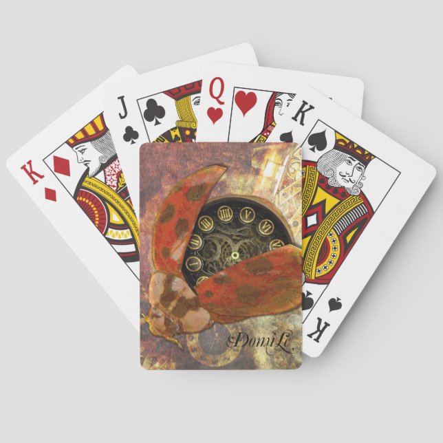 Steampunk Ladybug Playing Cards (Back)