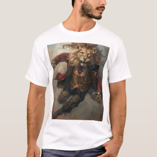 Steampunk Lion Human Paws T-Shirt