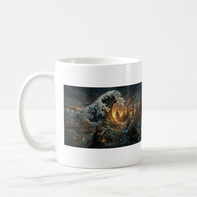 Steampunk London "Great Pollution Wave" Mug (Left)