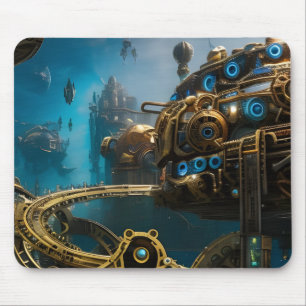 Steampunk Lost City of Atlantis Mouse Pad