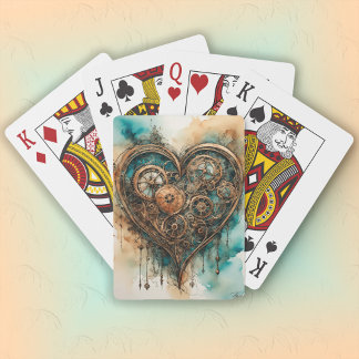 Steampunk Love  Playing Cards