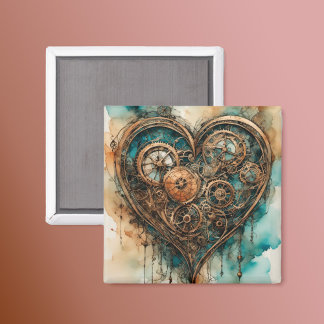 Steampunk Love Valentine Magnet