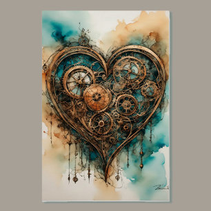 Steampunk Love Valentine  Poster