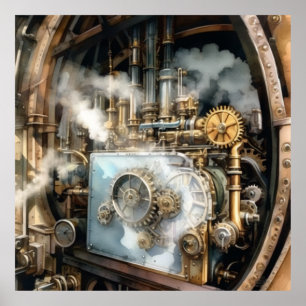 Steampunk Machine Poster
