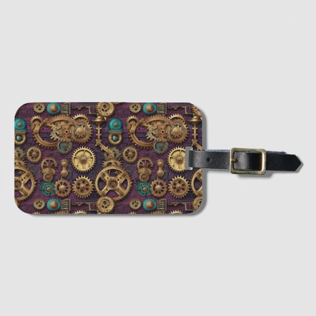 Steampunk Machinery Luggage Tag (Front Horizontal)