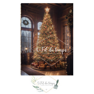 Steampunk magnanimous Christmas tree family room Tissue Paper