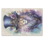 Steampunk Male Lion Purple Lilac Decoupage Paper