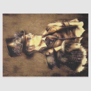 Steampunk Man with Raven Decoupage Paper