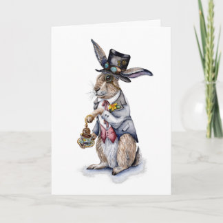 Steampunk March Hare Card