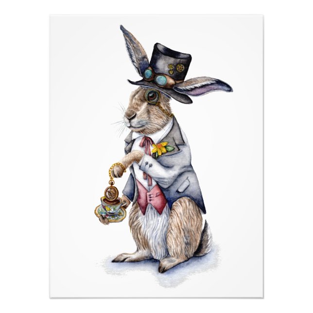 Steampunk March Hare Photo Print (Front)