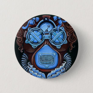 Steampunk Masquerade Button