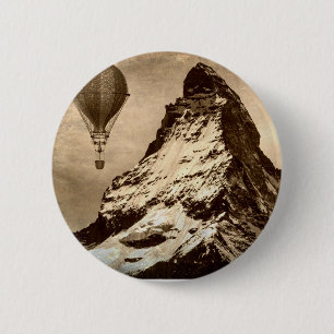 Steampunk Matterhorn 6 Cm Round Badge