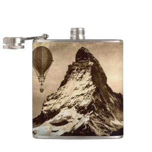 Steampunk Matterhorn Hip Flask