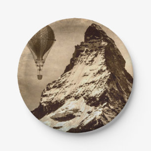 Steampunk Matterhorn Paper Plate