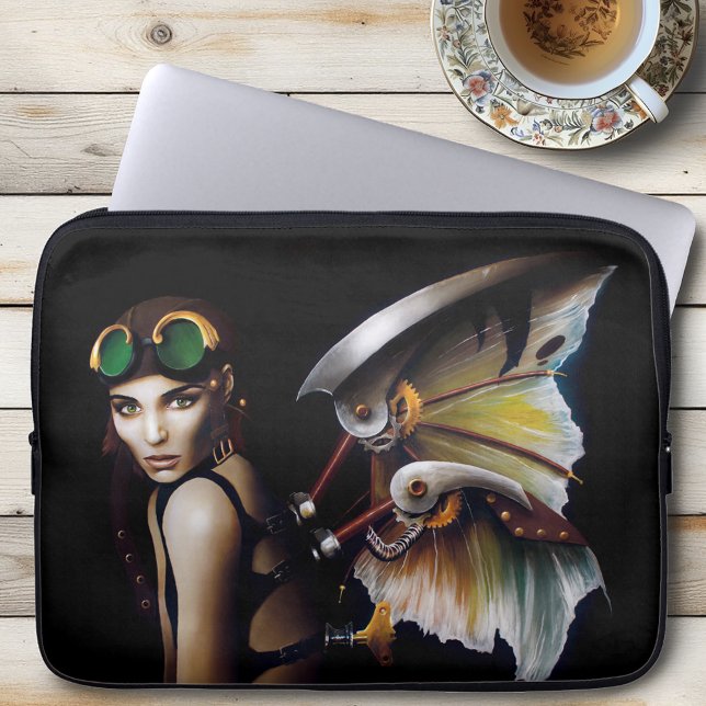 Steampunk Mechanical Fairy Wings Goggles  Laptop Sleeve (Creator Uploaded)