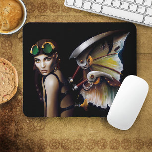 Steampunk Mechanical Fairy Wings Goggles Mouse Pad