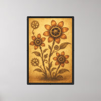 Steampunk Mechanical Flower Illustration