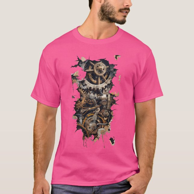 Steampunk Mechanical Gears Art T-Shirt (Front)