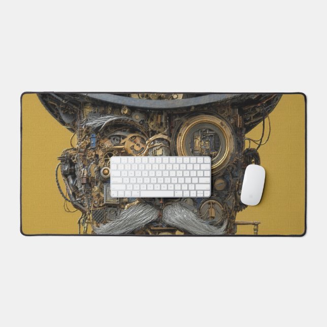 Steampunk Mechanical Gentleman Desk Mat (Keyboard & Mouse)