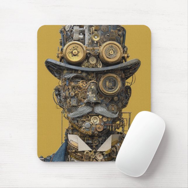 Steampunk Mechanical Gentleman Mouse Pad (With Mouse)