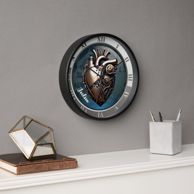  Steampunk Mechanical Heart Clock (Office)