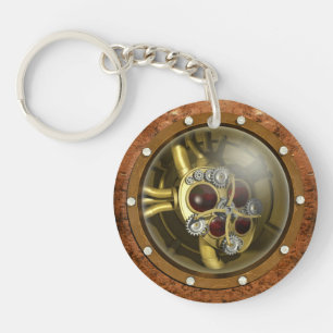 Steampunk Mechanical Heart Key Ring