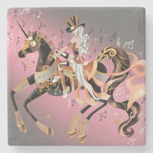 Steampunk Mechanical Horse & Lady Coaster