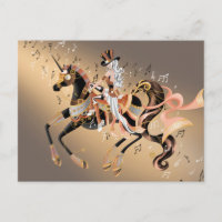 Steampunk Mechanical Horse & Lady coffee gold