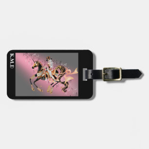 Steampunk Mechanical Horse & Lady Luggage Tag