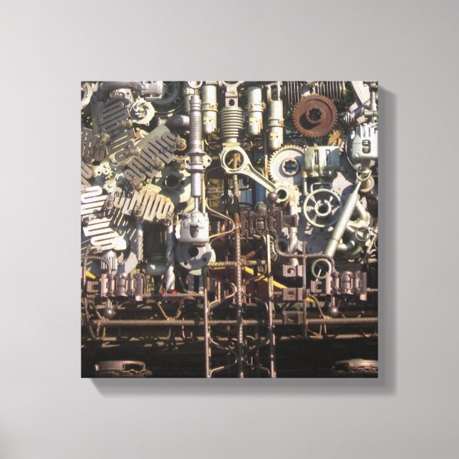Steampunk mechanical machinery machines canvas print (Front)