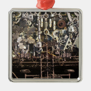 Steampunk mechanical machinery machines metal tree decoration