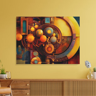 Steampunk Mechanical Orb Composition Canvas Print